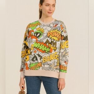 Looney Tunes Women's Bang Wham Pow Sweatshirt, Size Large